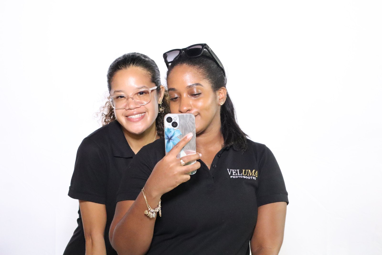 The Veluma team in the booth